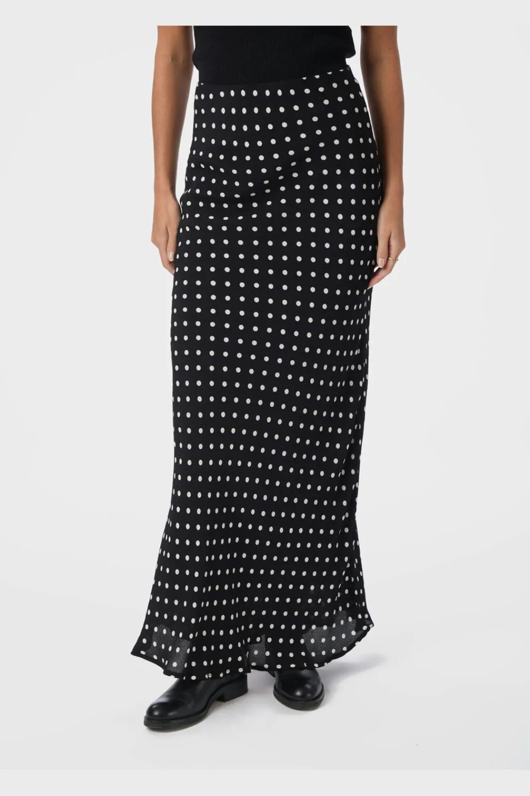 Clearance Neo Noir Viso Crepe Dot Skirt 167940 100