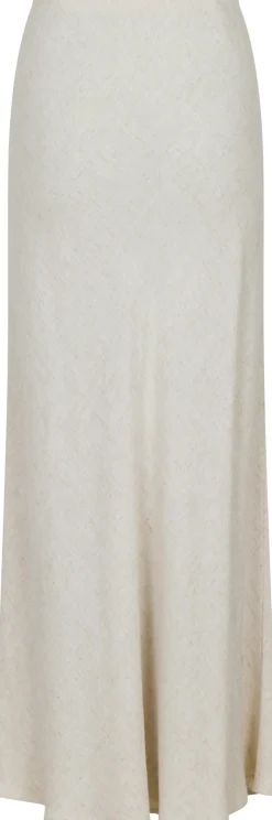 Sale Neo Noir Viso Linen Skirt Natural