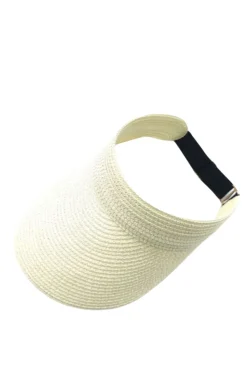 Outlet A-bee Visor Straw Elastic Hat Cream