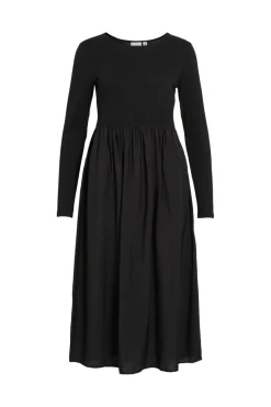 Discount Vila Vistine L/S Midi Dress Fw 5057227 Black