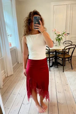 New A-bee Vittoria Skirt Burgundy