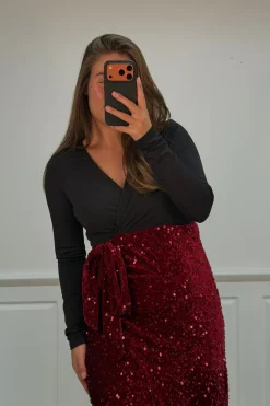 Outlet A-bee Viviana dress Burgundy