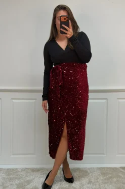 Outlet A-bee Viviana dress Burgundy