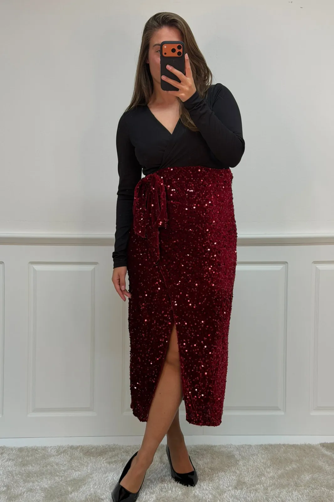 Outlet A-bee Viviana dress Burgundy