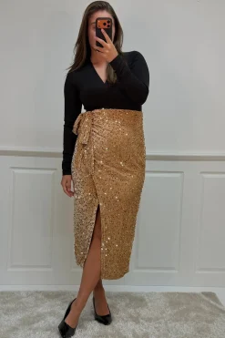 Online A-bee Viviana dress Gold