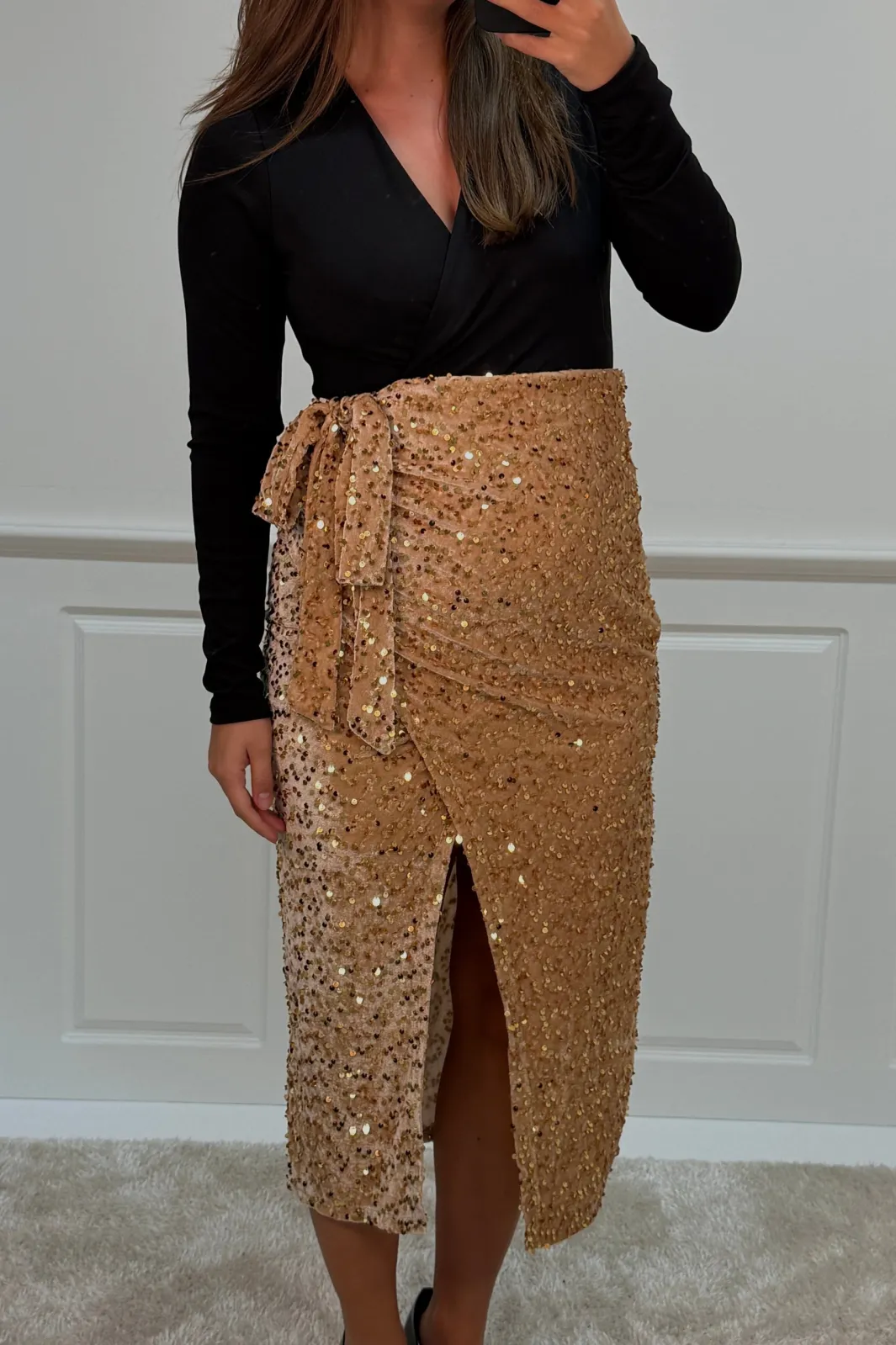 Online A-bee Viviana dress Gold