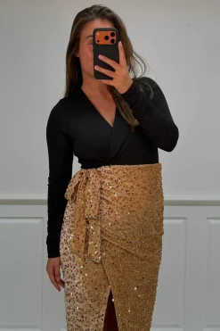 Online A-bee Viviana dress Gold