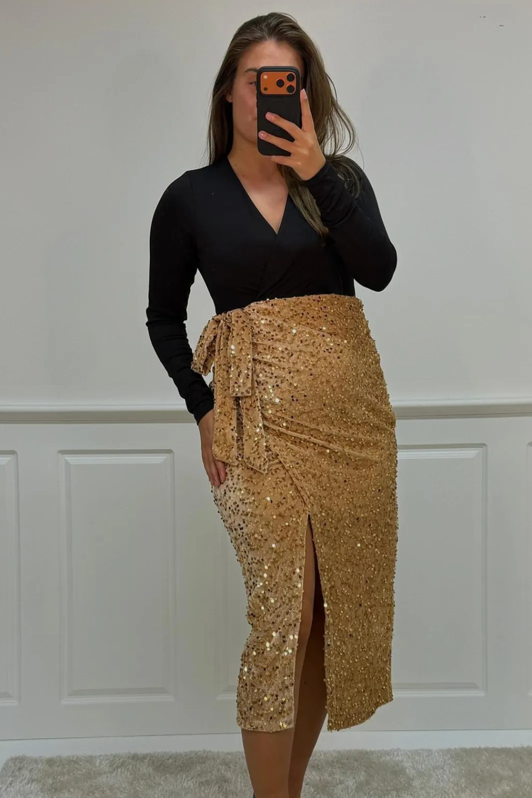 Online A-bee Viviana dress Gold