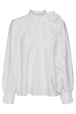 Online Vero Moda Vmbailey Ls Frill Top 4578980 Snow White