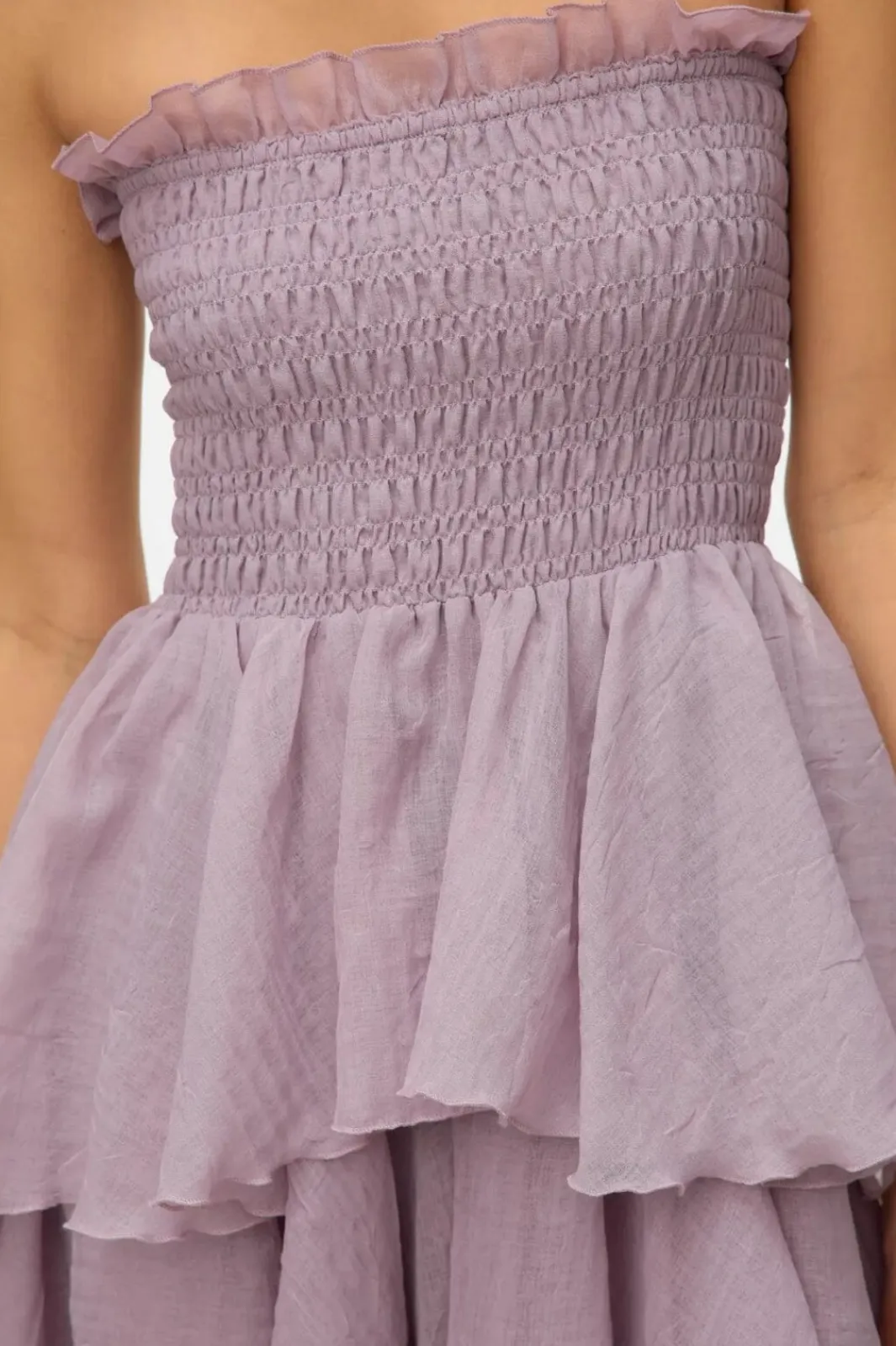 Clearance Vero Moda Vmdelilah Sl Smock Ruffle Dress 4830817 Elderberry