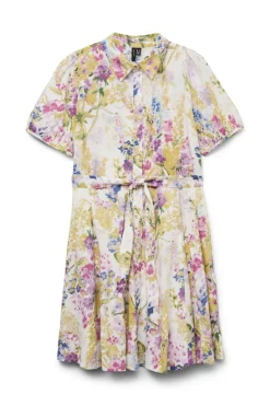 Hot Vero Moda Vmdicthe 2/4 Short Volume Dress 4677272 Snow White Lucky