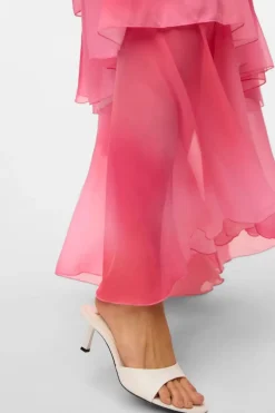 Vero Moda Vmfelicia Sl Ruffle Maxi Dress 4783973 Cherry Blossom Tie Dye Aop