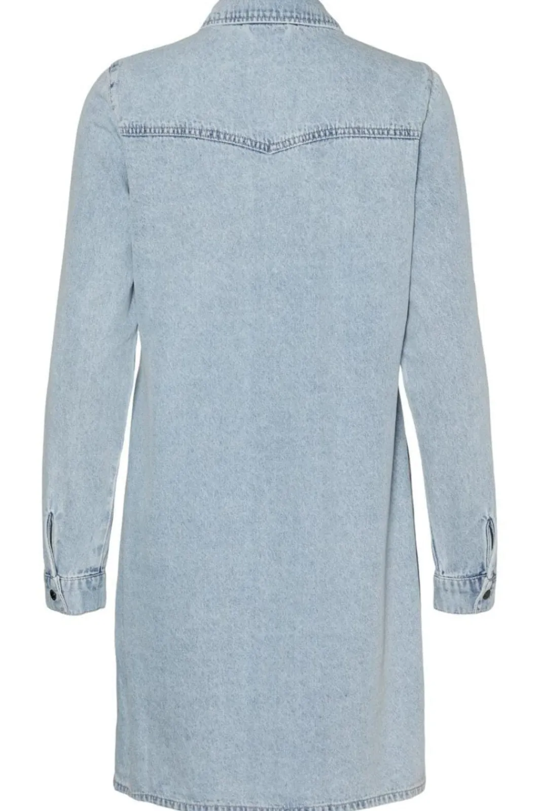 Sale Vero Moda Vmjennie Ls Short Denim Dress Mix 4524290 Light Blue Denim