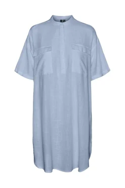 Online Vero Moda Vmline 2/4 Linen Mix Tunic 4774732 Cashmere Blue