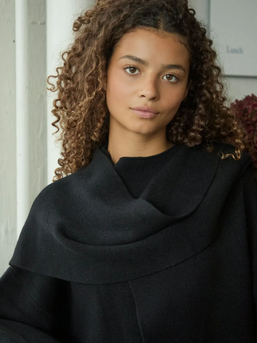 New Neo Noir Wals Knit Scarf Blouse 166203 100