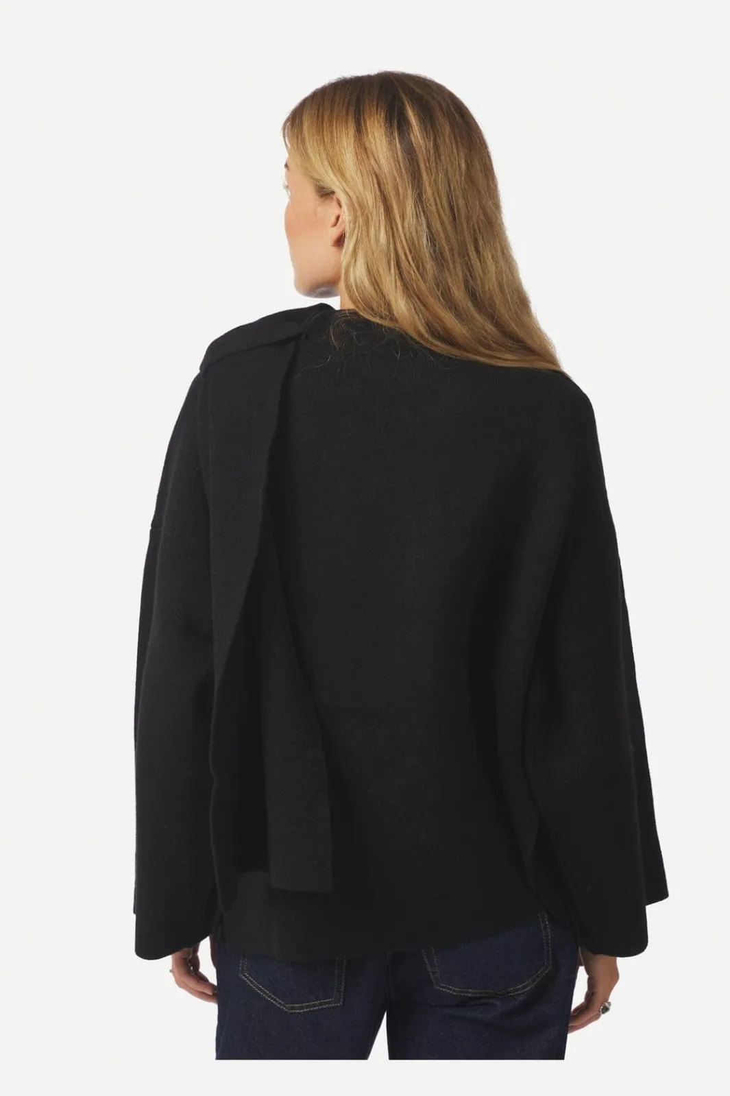 New Neo Noir Wals Knit Scarf Blouse 166203 100