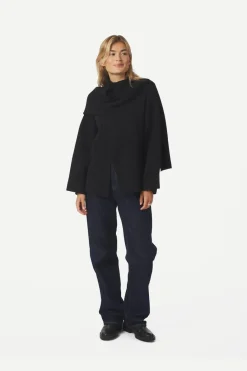 New Neo Noir Wals Knit Scarf Blouse 166203 100