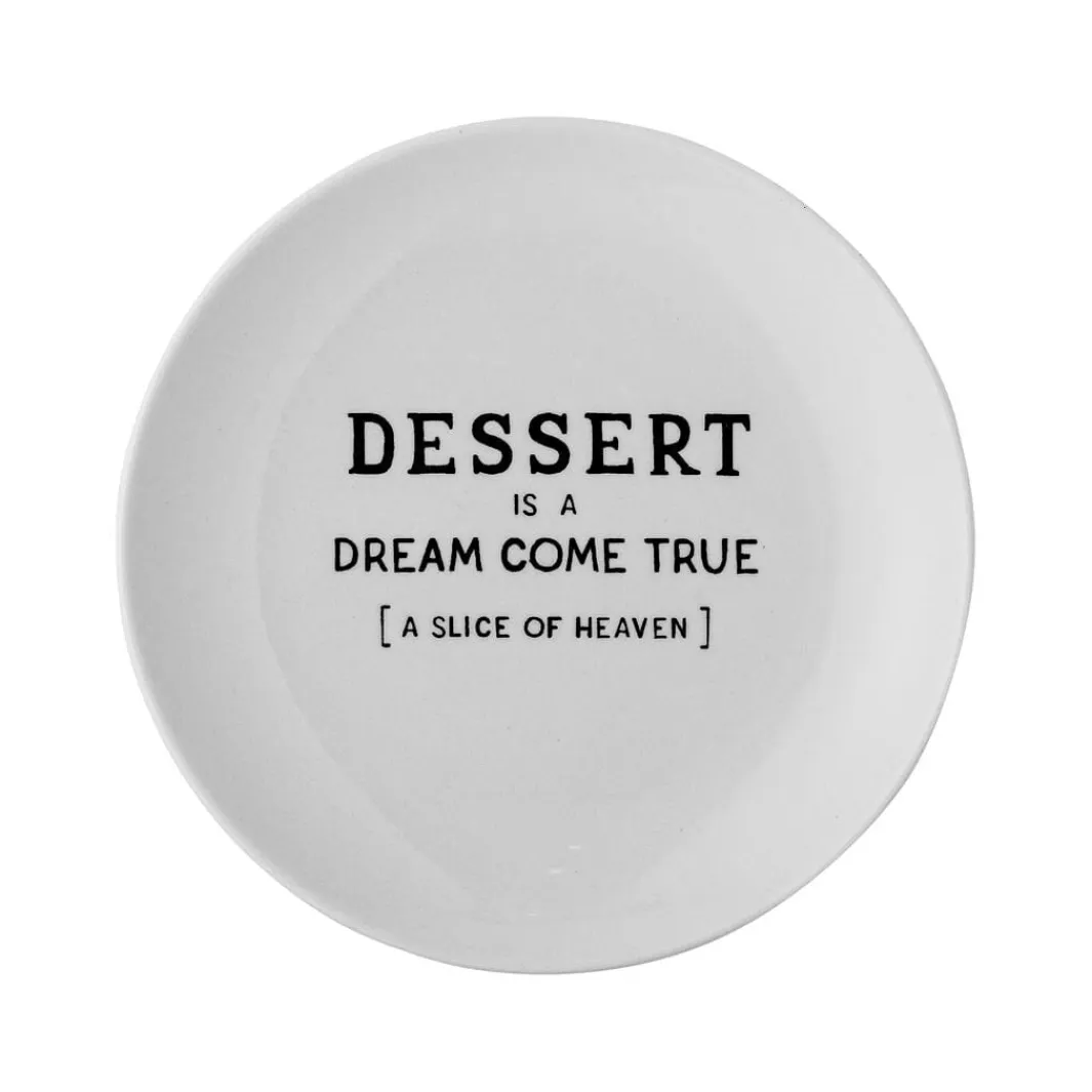 Sale Bloomingville Wendy Tallerken, Hvid, Stentøj 82061411 White