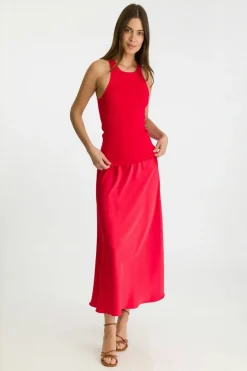 Discount Neo Noir Willy Knitted Top Red