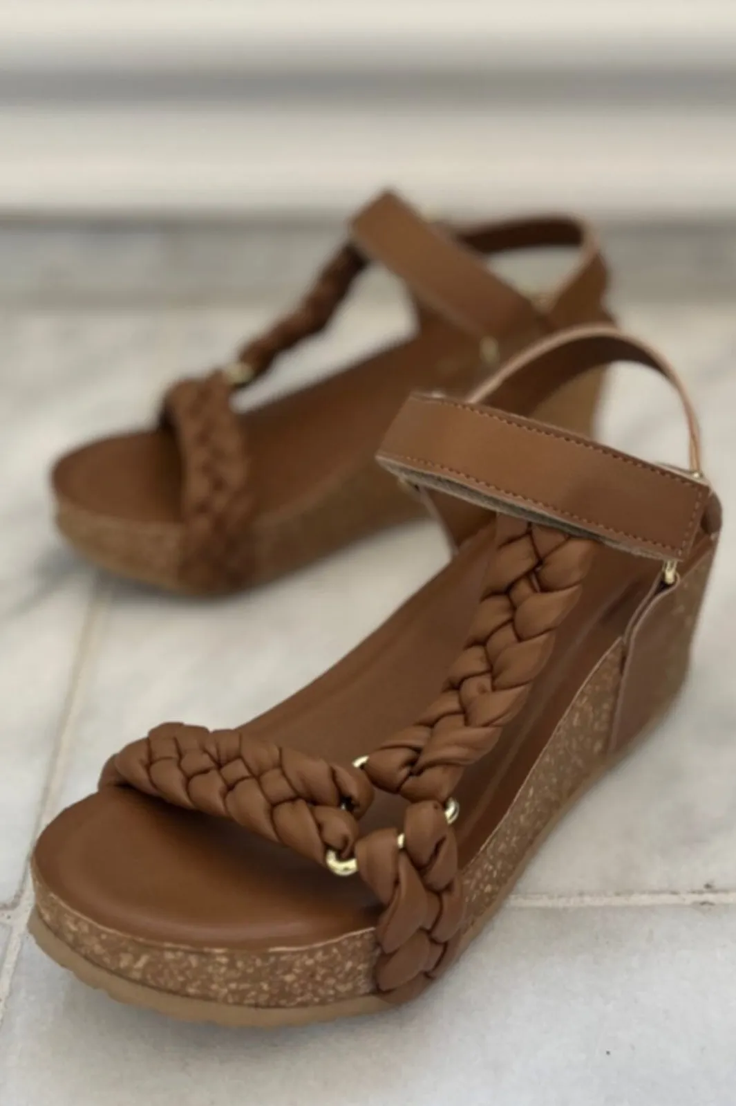 Outlet Copenhagen Shoes Woven Lady 0241 Cognac