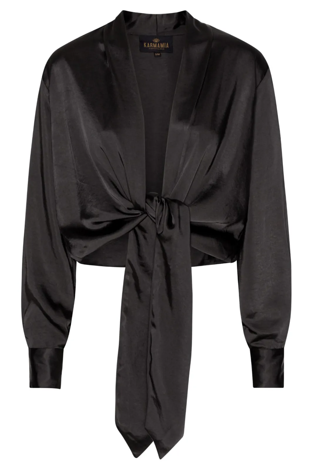 Karmamia Wrap Jacket Black Rich Satin