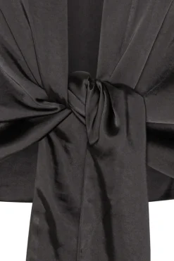 Karmamia Wrap Jacket Black Rich Satin