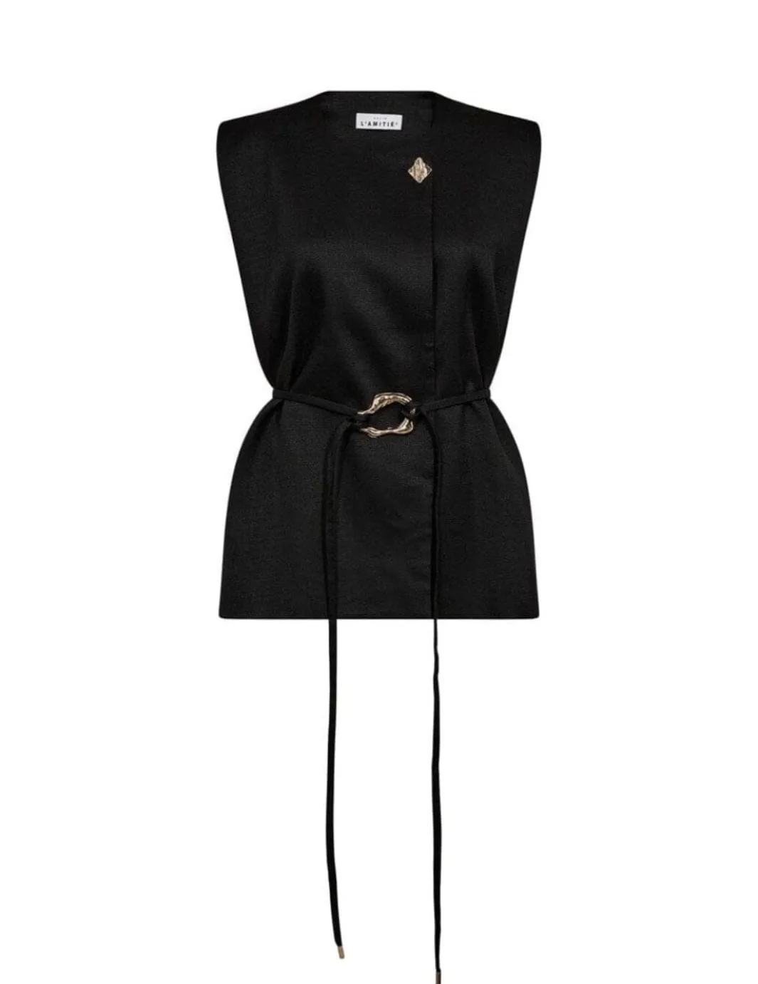 Outlet Haute L'Amitié X Buckle Vest HL10458 Black