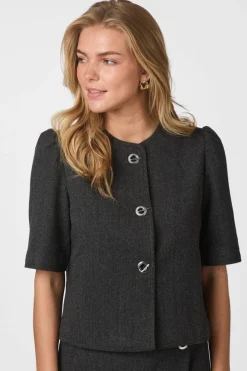 Neo Noir Xanthe Herringbone Blazer 165683 104