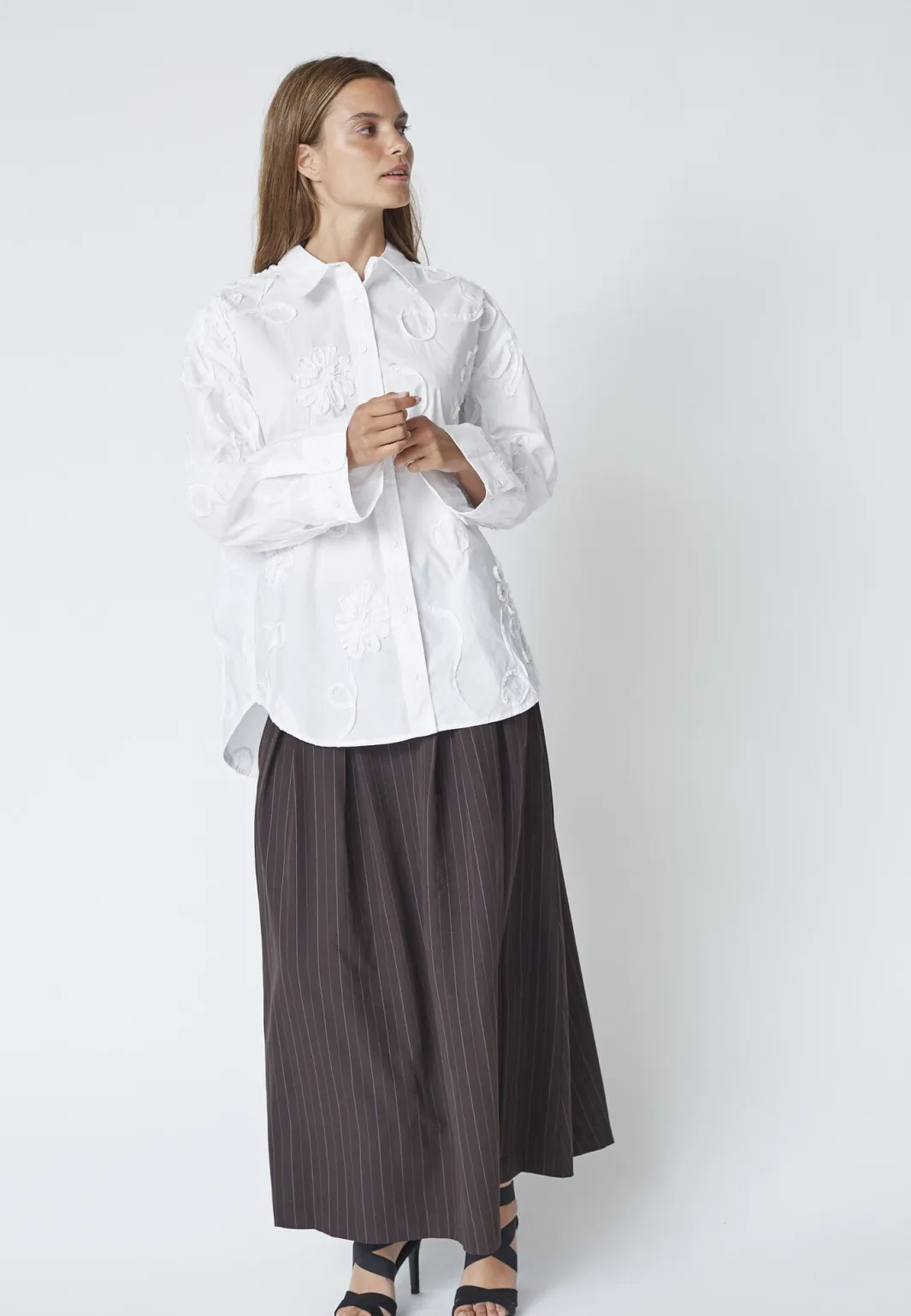 Outlet Co´Couture Xaviercc Flower Shirt 45047 4000