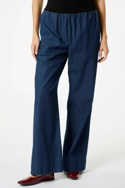 Hot Neo Noir Yana Denim Long Pants Dark Blue