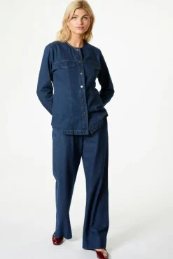 Hot Neo Noir Yana Denim Long Pants Dark Blue