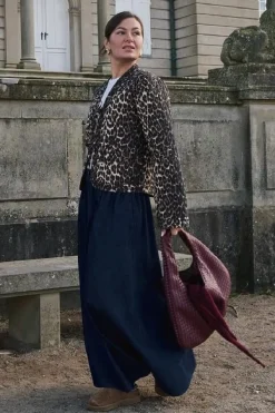 Clearance Neo Noir Yara Denim Long Skirt Dark Blue