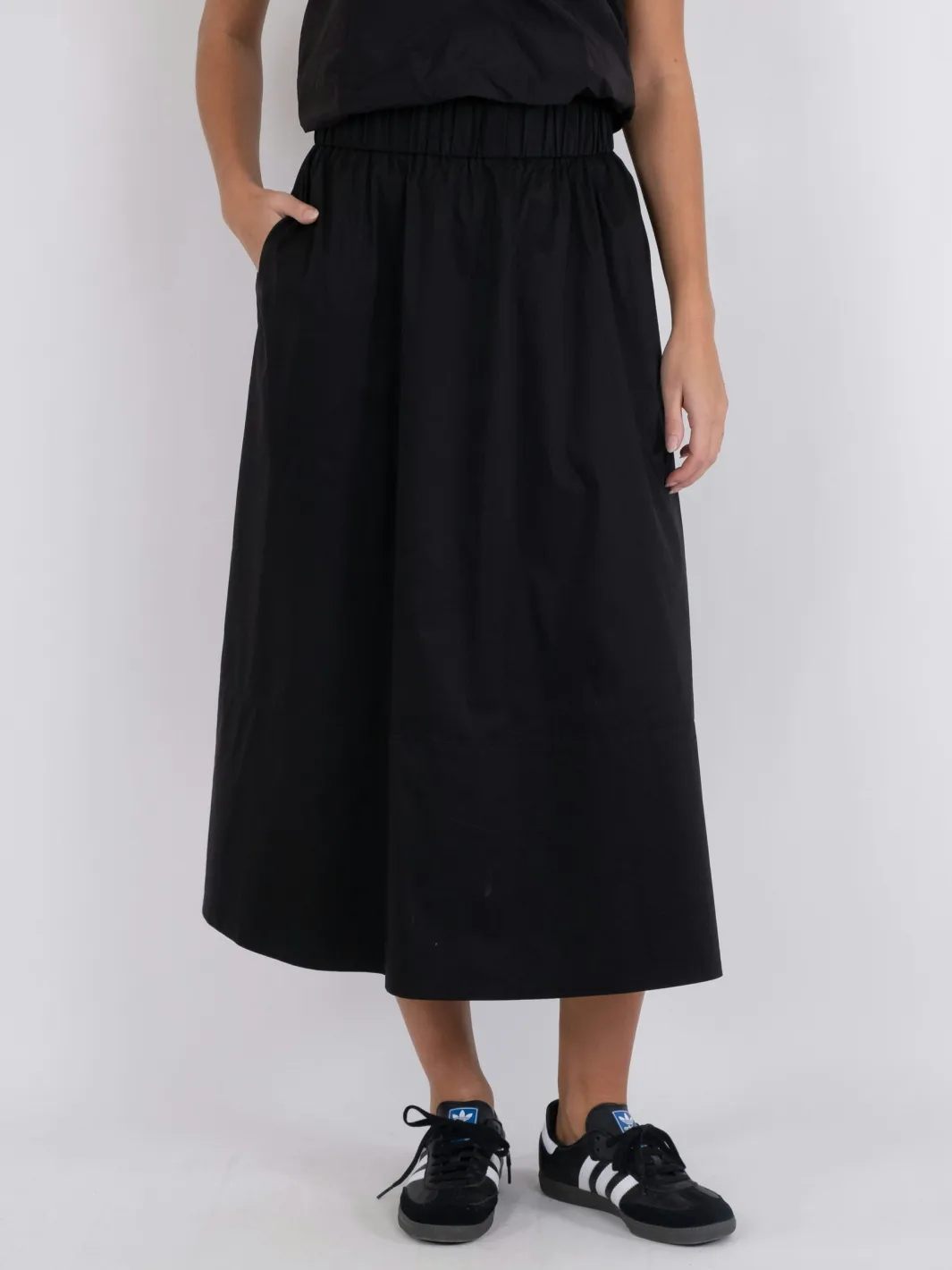 Online Neo Noir Yara Poplin Skirt Black