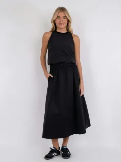 Online Neo Noir Yara Poplin Skirt Black