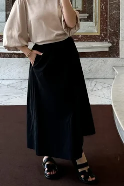Online Neo Noir Yara Poplin Skirt Black