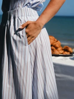 Sale Neo Noir Yara Stripe Long Skirt 165286 145