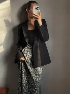 Discount Neo Noir Yara Zebra Long Skirt 164709 100