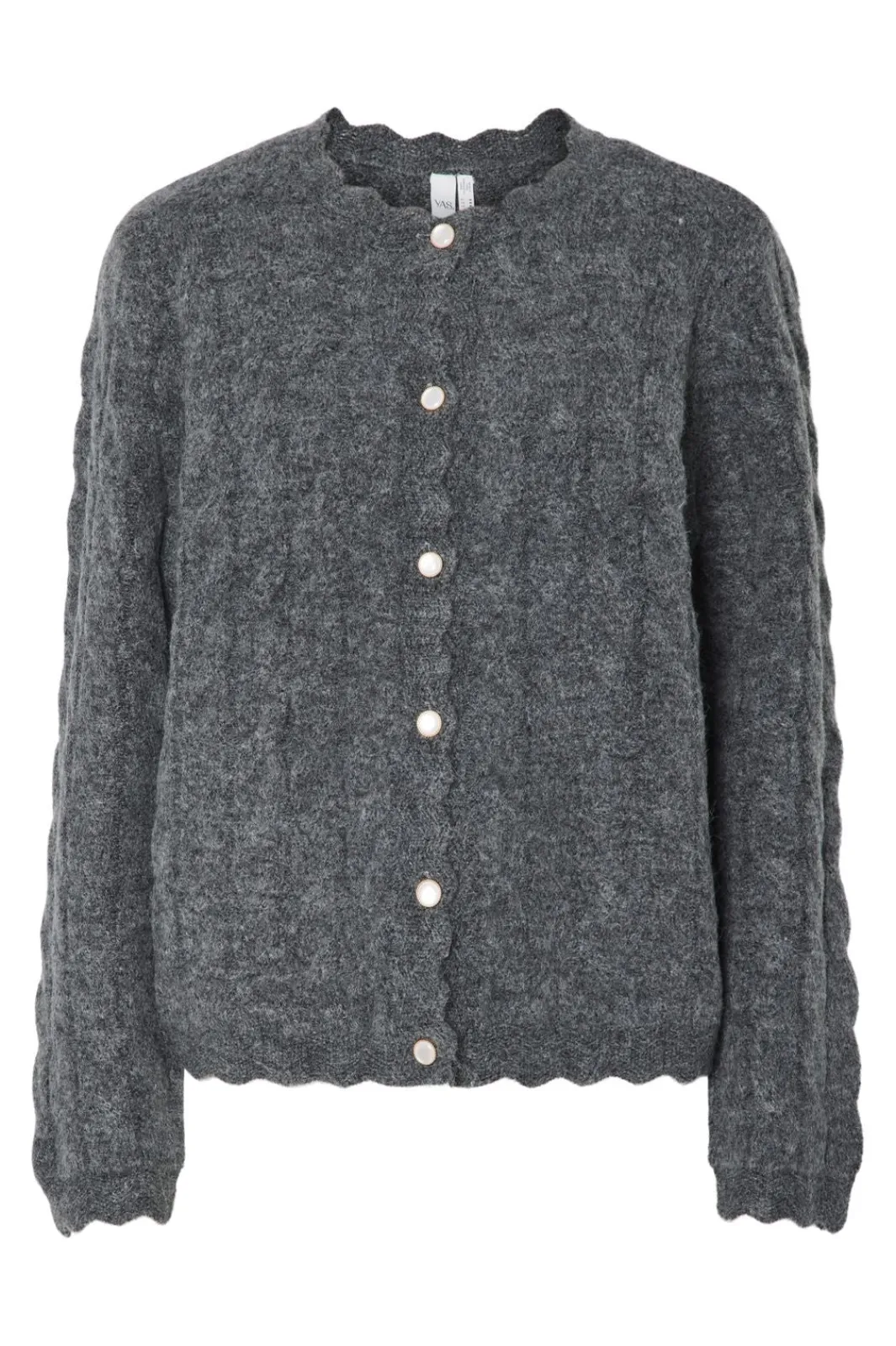 Clearance YAS bubera Ls Knit Cardigan 4794873 Dark Grey Melange