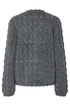 Clearance YAS bubera Ls Knit Cardigan 4794873 Dark Grey Melange