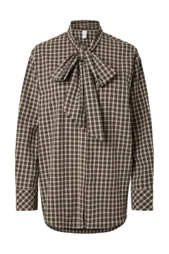 Best YAS carlina Ls Long Shirt 5108963 Chocolate Brown W. Checks