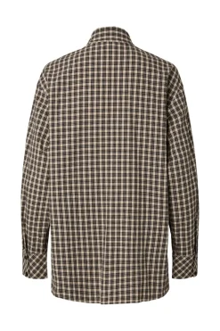Best YAS carlina Ls Long Shirt 5108963 Chocolate Brown W. Checks