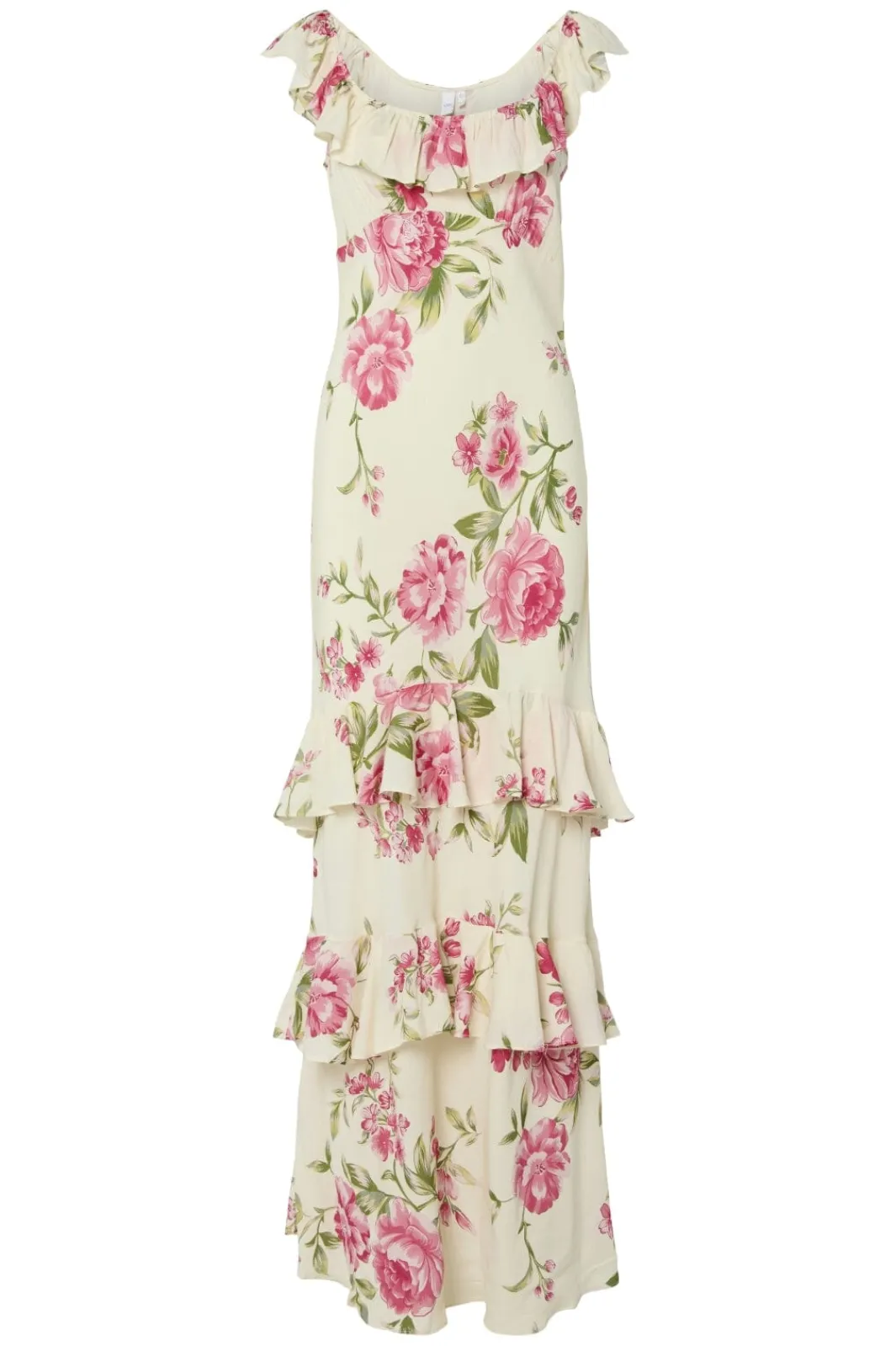 Online YAS cleo Sl Maxi Dress 4797388 Ecru Cleo Print
