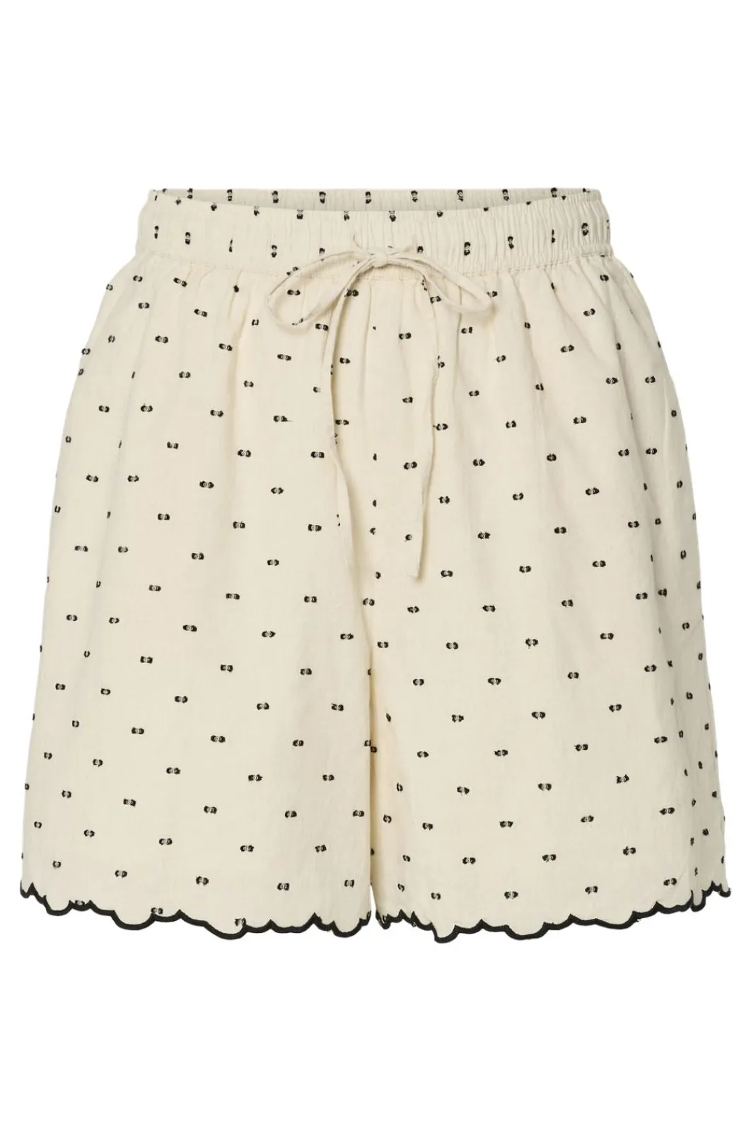 YAS dobby Shorts 4693518 Gardenia Black Dobby Dots