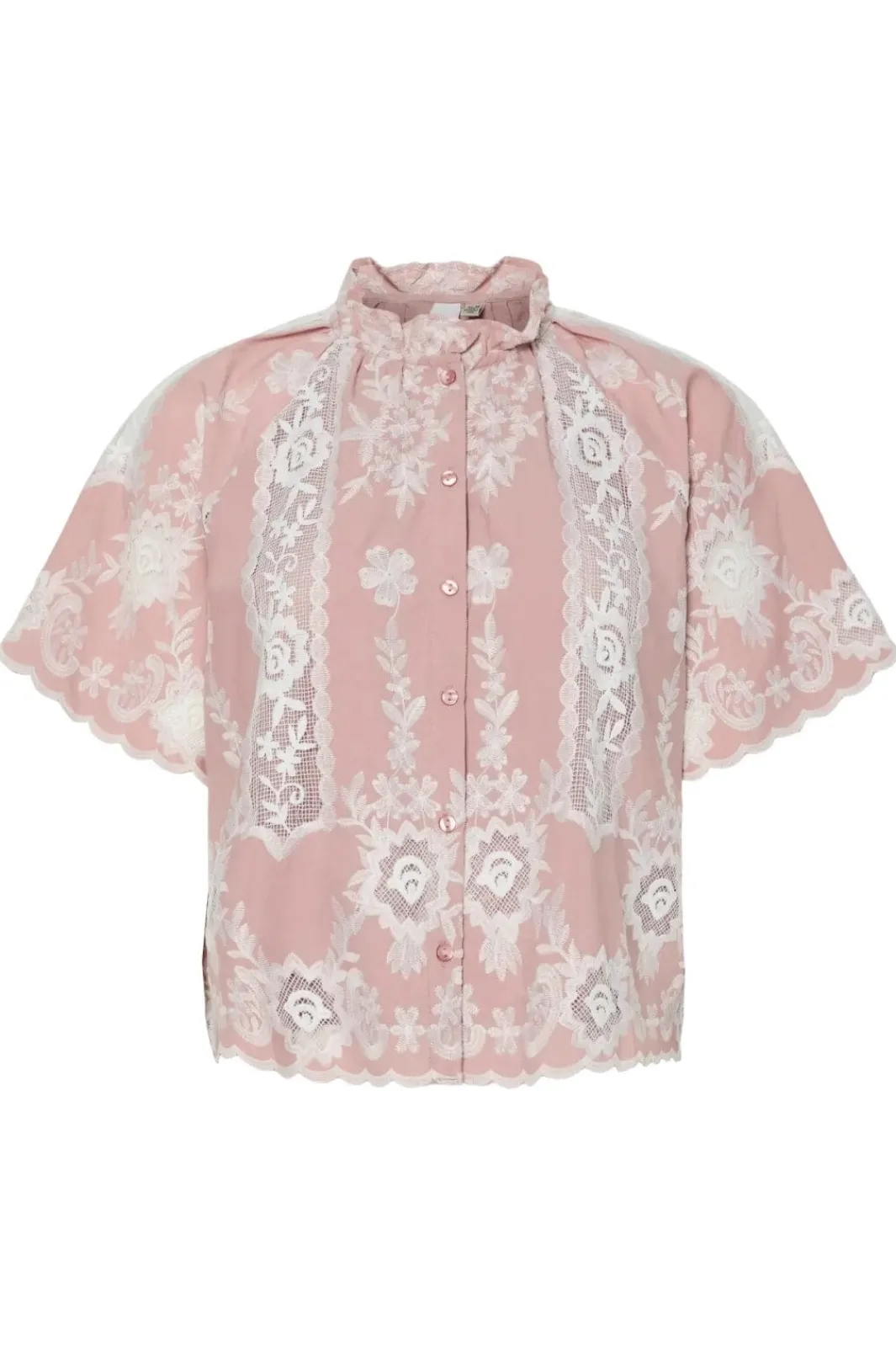 Clearance YAS emina Ss Embroidered Shirt Fest 4754021 Zephyr