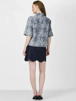 YAS flamera 2/4 Denim Shirt 4680586 Light Blue