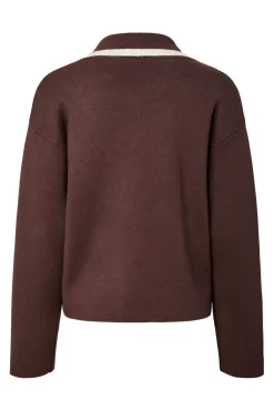 Hot YAS josie Ls Bow Knit Top 5091003 Chocolate Brown