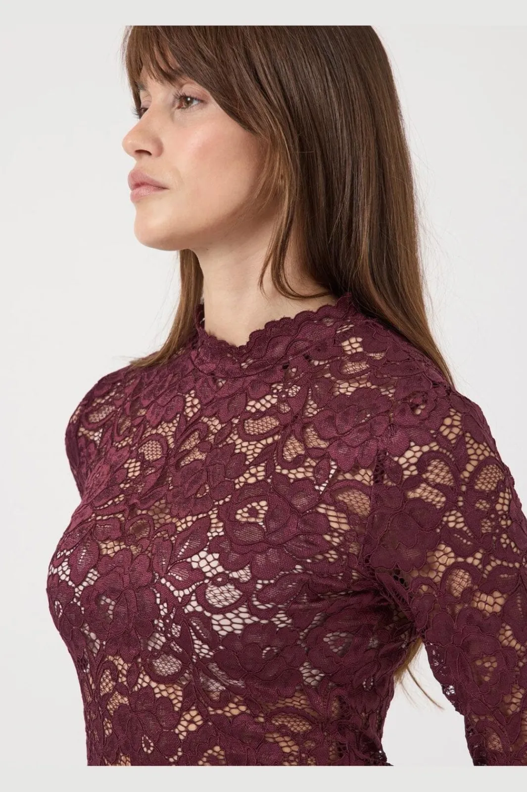 Discount YAS lacey Ls Lace Top 4961139 Port Royale