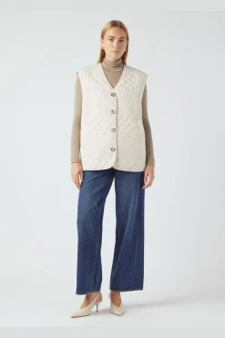 New YAS laurie Sl Padded Vest 4666566 Birch