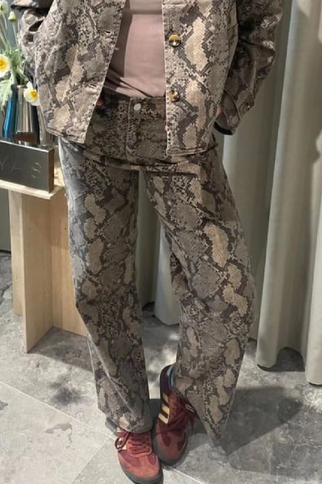 Sale YAS leonora Denim Jeans 4611693 Black Snake Print