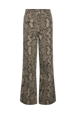 Sale YAS leonora Denim Jeans 4611693 Black Snake Print